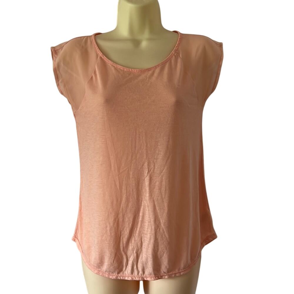 American Eagle Outfitters Light Peach Sleeveless Blouse Woman Size XS Zipper